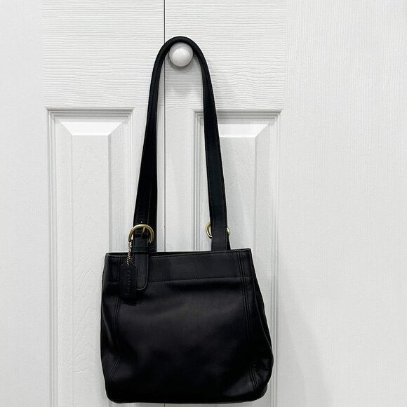 Vintage Coach 4157 SoHo Waverly Buckle Shoulder Bag Black Leather NWOT - Picture 7 of 16